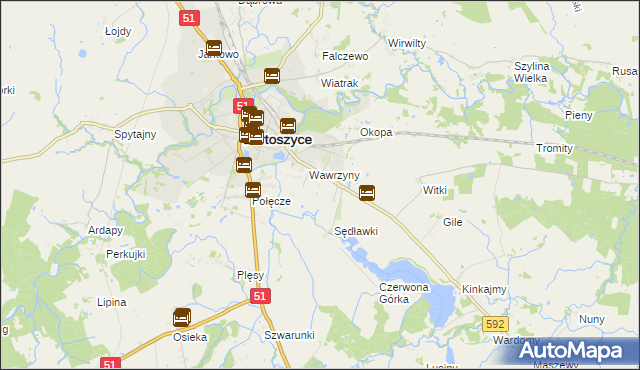 mapa Ceglarki, Ceglarki na mapie Targeo