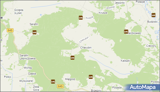 mapa Charubin, Charubin na mapie Targeo