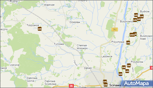 mapa Chełmek Wołowski, Chełmek Wołowski na mapie Targeo