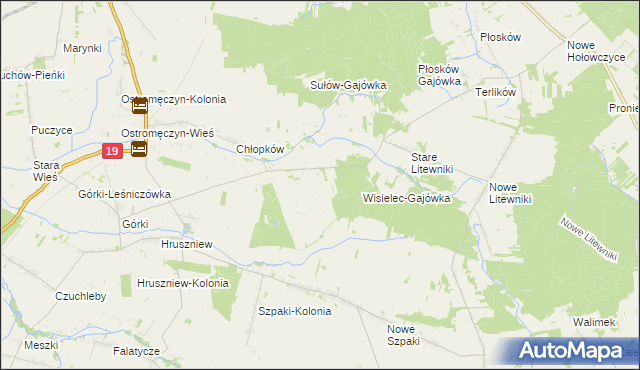 mapa Chłopków-Kolonia, Chłopków-Kolonia na mapie Targeo