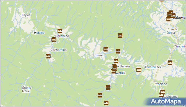 mapa Chmiel, Chmiel na mapie Targeo