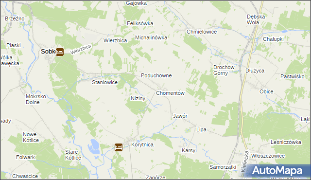 mapa Chomentów, Chomentów na mapie Targeo