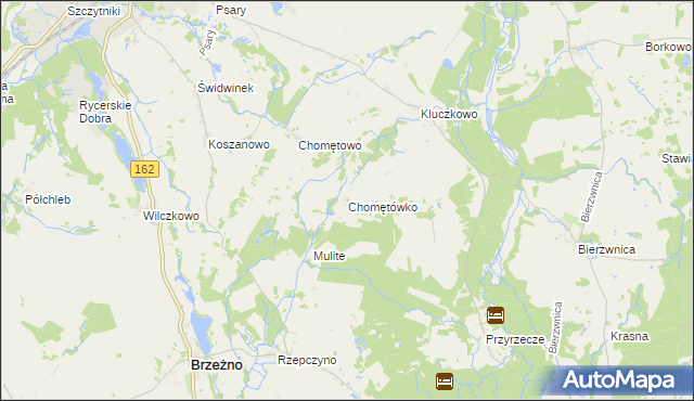 mapa Chomętówko, Chomętówko na mapie Targeo