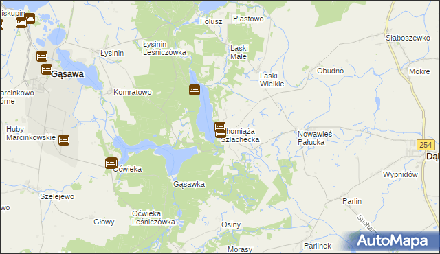 mapa Chomiąża Szlachecka, Chomiąża Szlachecka na mapie Targeo