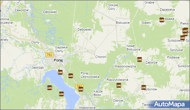 mapa Choroń, Choroń na mapie Targeo