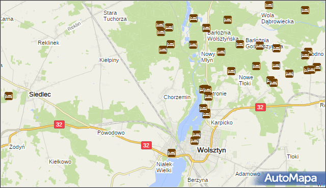 mapa Chorzemin, Chorzemin na mapie Targeo