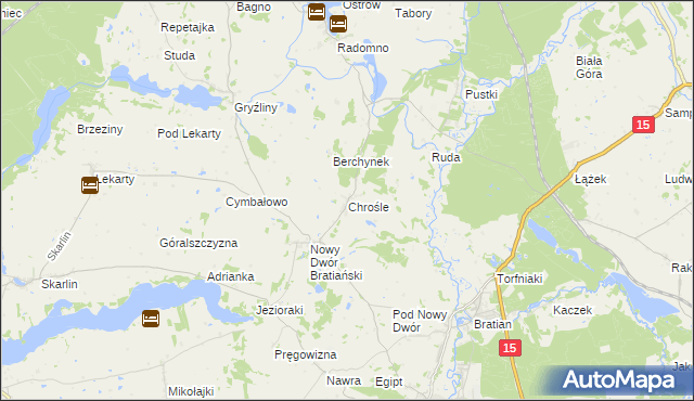 mapa Chrośle, Chrośle na mapie Targeo