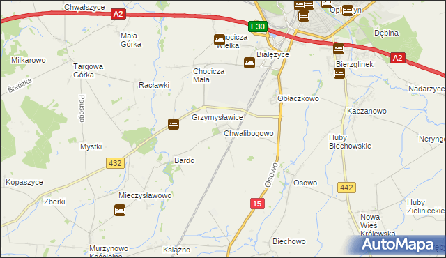 mapa Chwalibogowo gmina Września, Chwalibogowo gmina Września na mapie Targeo