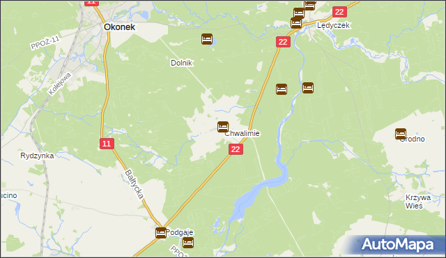 mapa Chwalimie, Chwalimie na mapie Targeo