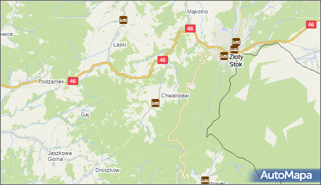 mapa Chwalisław, Chwalisław na mapie Targeo