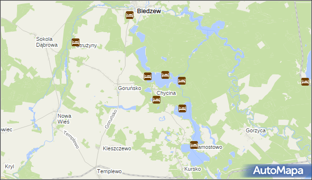 mapa Chycina, Chycina na mapie Targeo