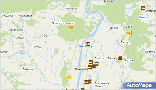 mapa Ciechłowice, Ciechłowice na mapie Targeo