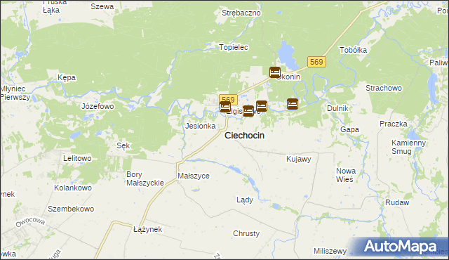 mapa Ciechocin powiat golubsko-dobrzyński, Ciechocin powiat golubsko-dobrzyński na mapie Targeo