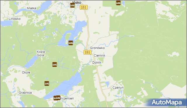 mapa Ciemnik, Ciemnik na mapie Targeo