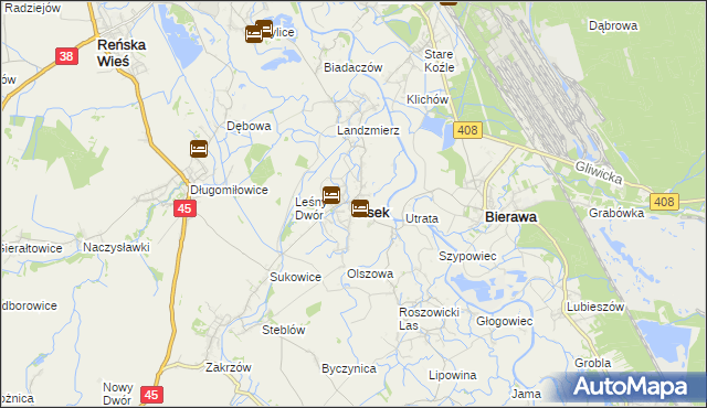 mapa Cisek, Cisek na mapie Targeo
