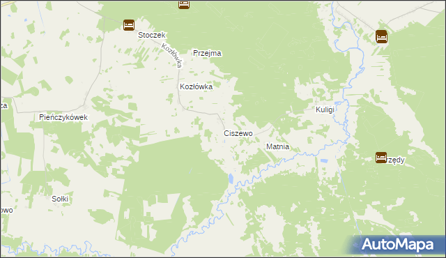 mapa Ciszewo, Ciszewo na mapie Targeo