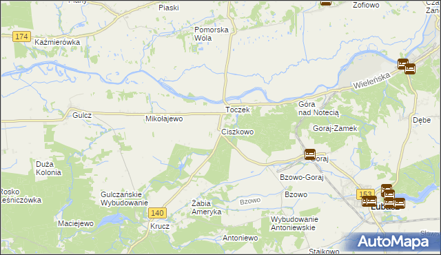 mapa Ciszkowo, Ciszkowo na mapie Targeo