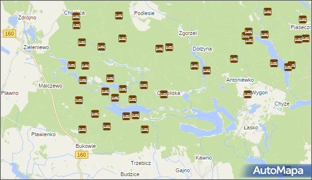 mapa Czapliska, Czapliska na mapie Targeo