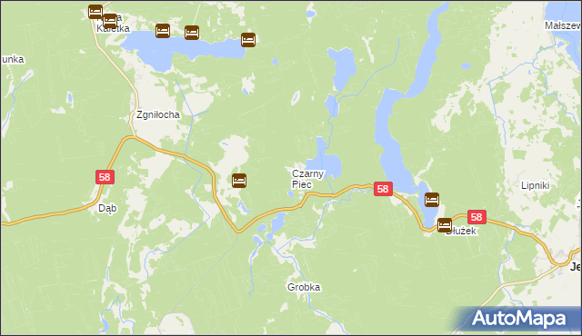 mapa Czarny Piec, Czarny Piec na mapie Targeo