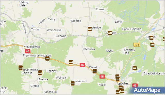 mapa Czepurka, Czepurka na mapie Targeo