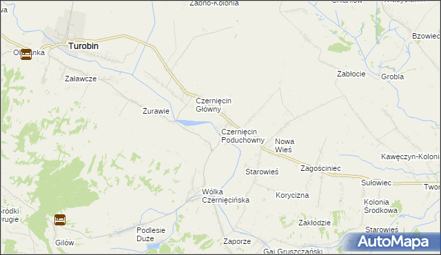 mapa Czernięcin Poduchowny, Czernięcin Poduchowny na mapie Targeo