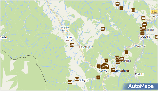 mapa Czystogarb, Czystogarb na mapie Targeo