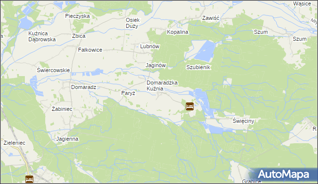 mapa Dąbrówka Dolna gmina Pokój, Dąbrówka Dolna gmina Pokój na mapie Targeo