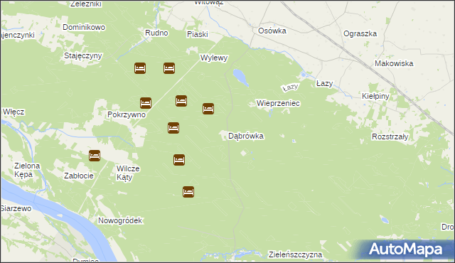 mapa Dąbrówka gmina Czernikowo, Dąbrówka gmina Czernikowo na mapie Targeo