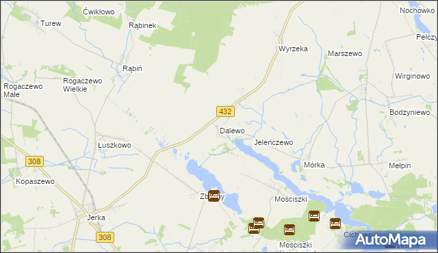 mapa Dalewo gmina Śrem, Dalewo gmina Śrem na mapie Targeo