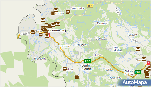 mapa Dańczów, Dańczów na mapie Targeo