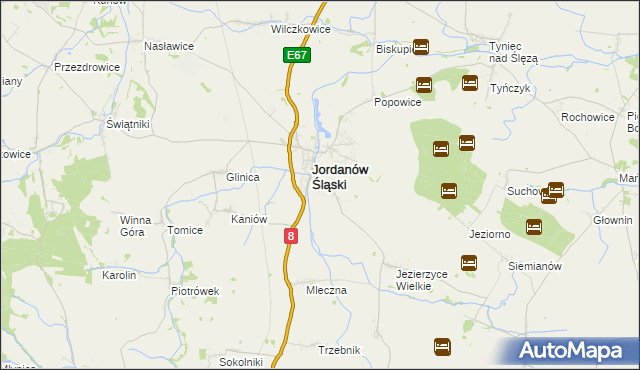 mapa Dankowice gmina Jordanów Śląski, Dankowice gmina Jordanów Śląski na mapie Targeo