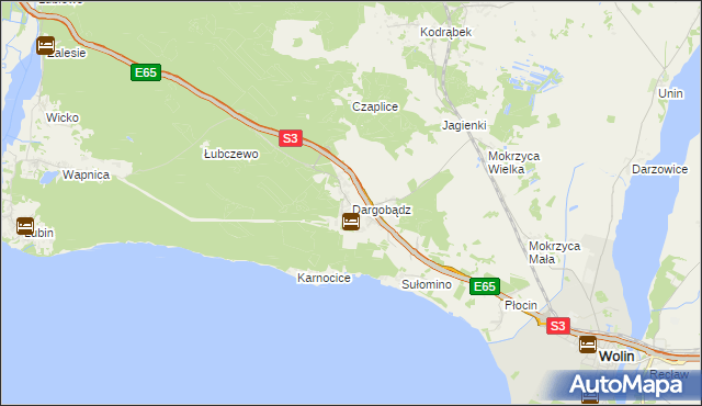 mapa Dargobądz, Dargobądz na mapie Targeo