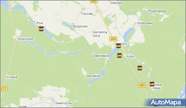 mapa Dębniewice, Dębniewice na mapie Targeo