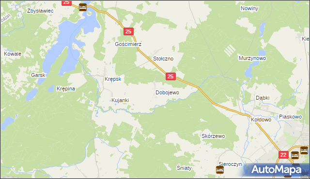 mapa Dobojewo, Dobojewo na mapie Targeo