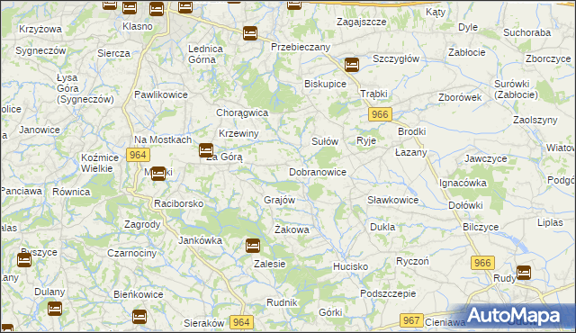 mapa Dobranowice gmina Wieliczka, Dobranowice gmina Wieliczka na mapie Targeo