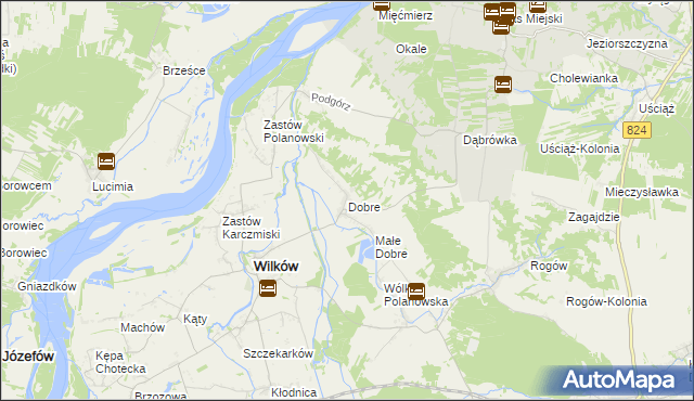 mapa Dobre gmina Wilków, Dobre gmina Wilków na mapie Targeo