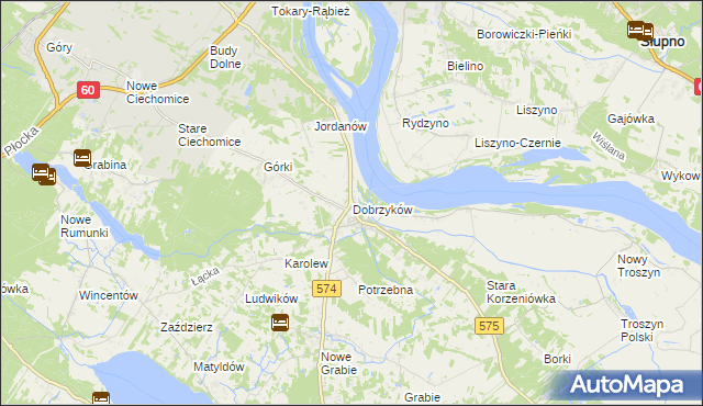 mapa Dobrzyków, Dobrzyków na mapie Targeo