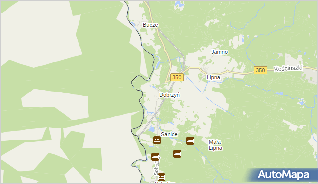 mapa Dobrzyń gmina Przewóz, Dobrzyń gmina Przewóz na mapie Targeo