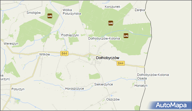 mapa Dołhobyczów, Dołhobyczów na mapie Targeo