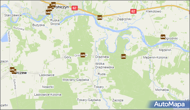 mapa Drażniew, Drażniew na mapie Targeo