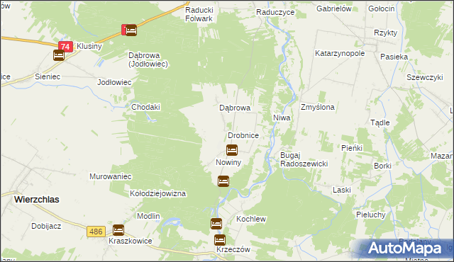 mapa Drobnice, Drobnice na mapie Targeo