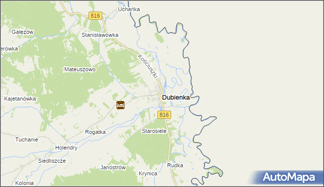 mapa Dubienka, Dubienka na mapie Targeo