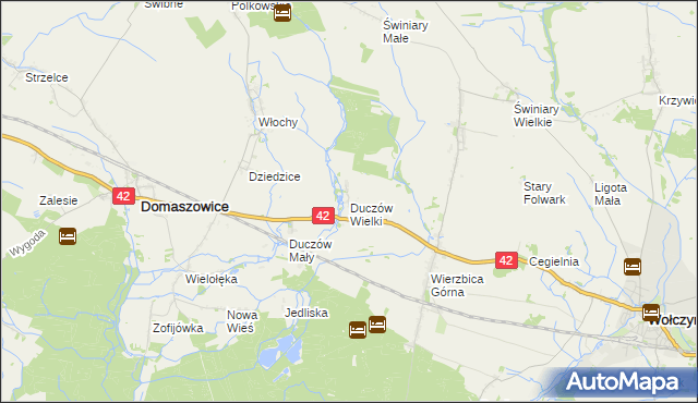 mapa Duczów Wielki, Duczów Wielki na mapie Targeo