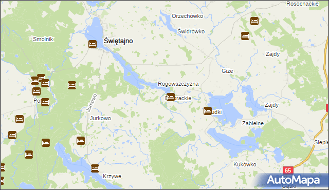 mapa Dworackie, Dworackie na mapie Targeo