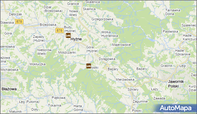 mapa Dylągówka, Dylągówka na mapie Targeo