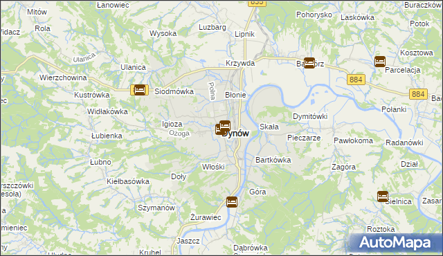 mapa Dynów, Dynów na mapie Targeo