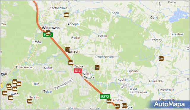 mapa Dziechciniec, Dziechciniec na mapie Targeo