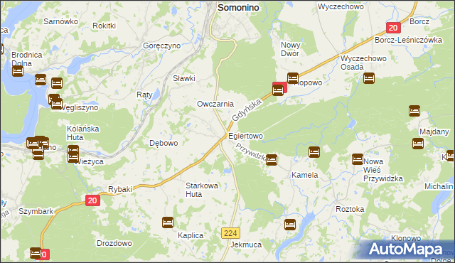 mapa Egiertowo, Egiertowo na mapie Targeo