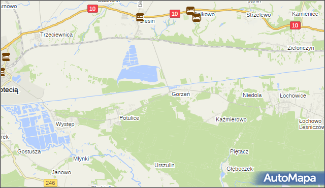 mapa Elżbiecin gmina Nakło nad Notecią, Elżbiecin gmina Nakło nad Notecią na mapie Targeo