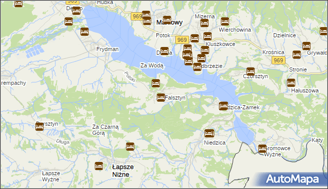 mapa Falsztyn, Falsztyn na mapie Targeo